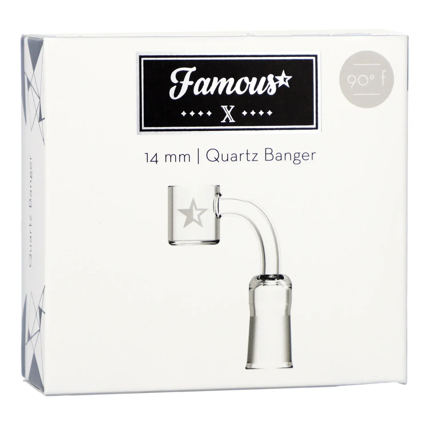 Famous X 90 Degree Banger - Clear - Female 14mm - Image 2