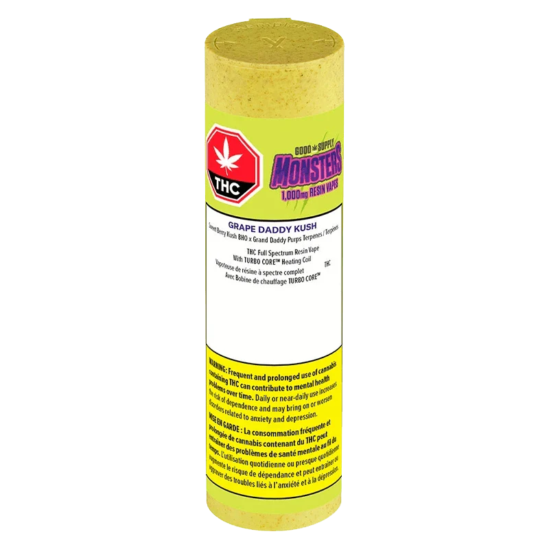 Grape Daddy Kush Monsters 1000 Resin Vape Cartridge - Image 3