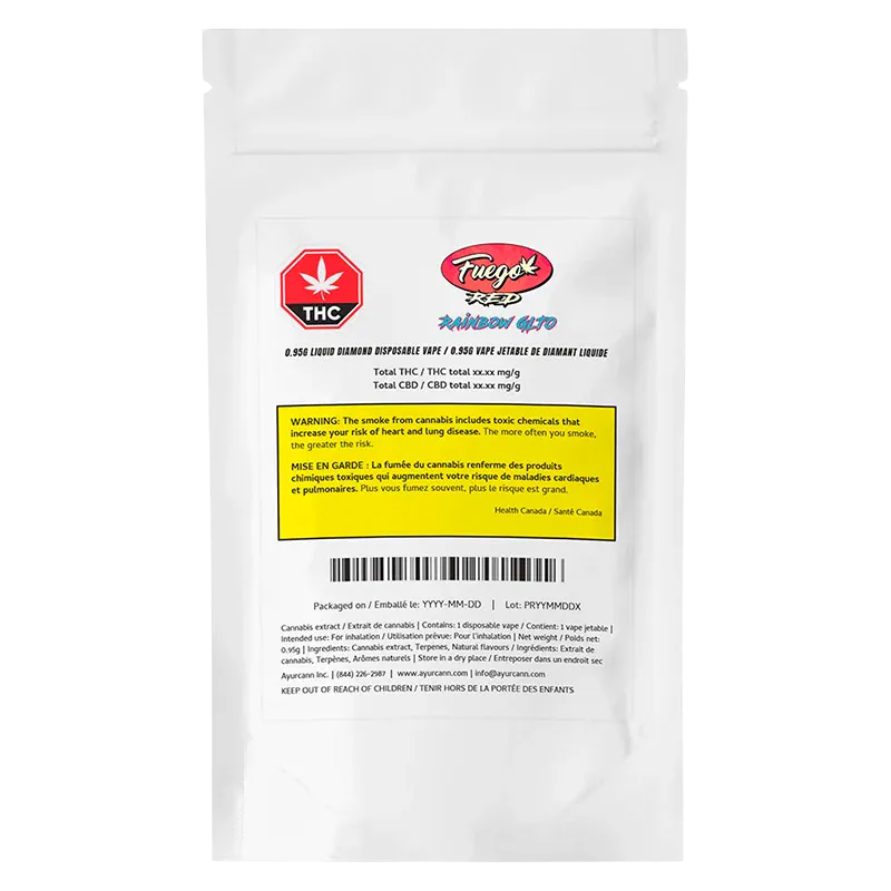 Rainbow GLTO Liquid Diamond Disposable Vape - Image 3