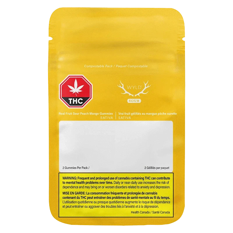 Real Fruit Sour Peach Mango 3:1 CBG:THC Gummies - Image 3