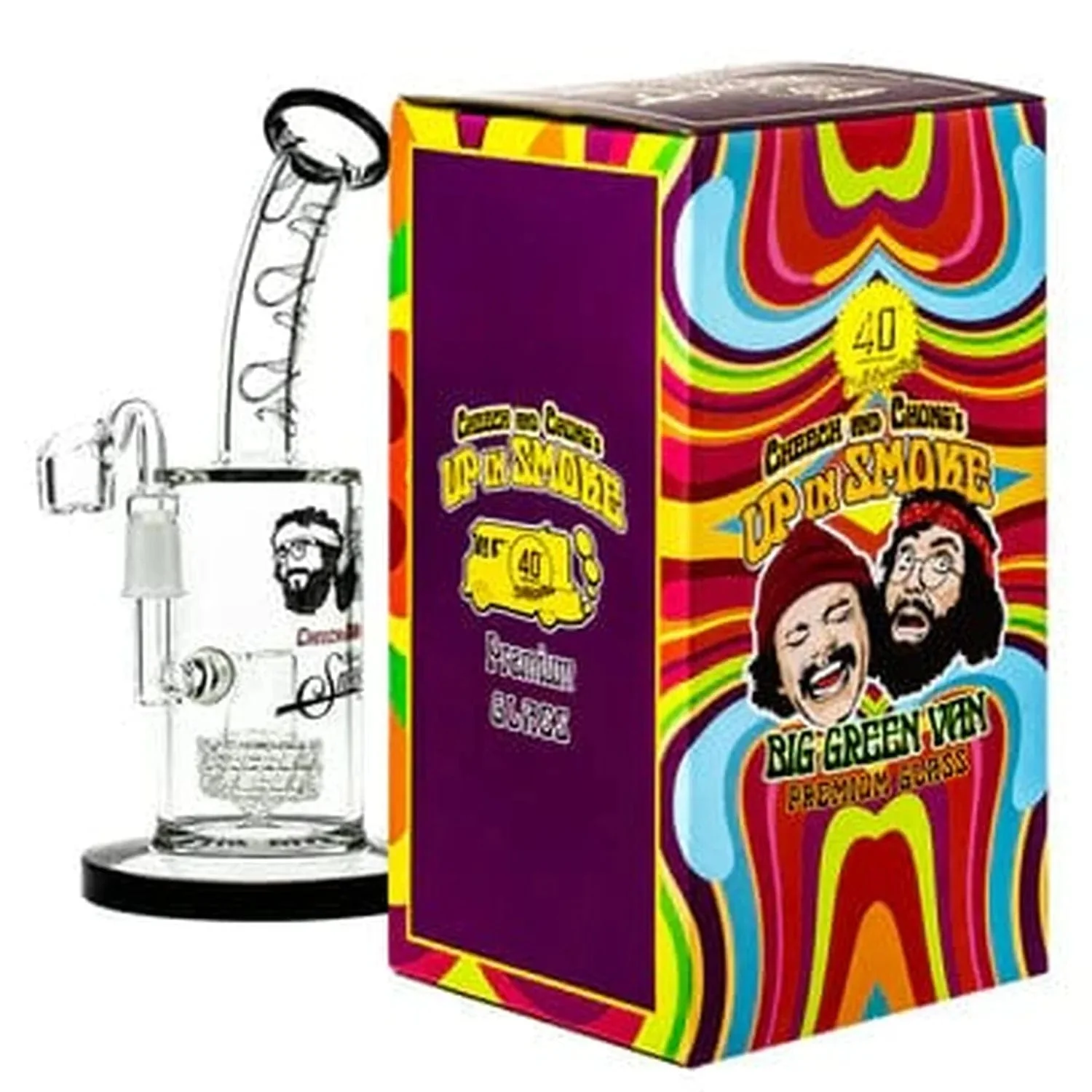 C&C Water Pipe 40th Anniversary Big Green Van w/Quartz-Black - Image 2