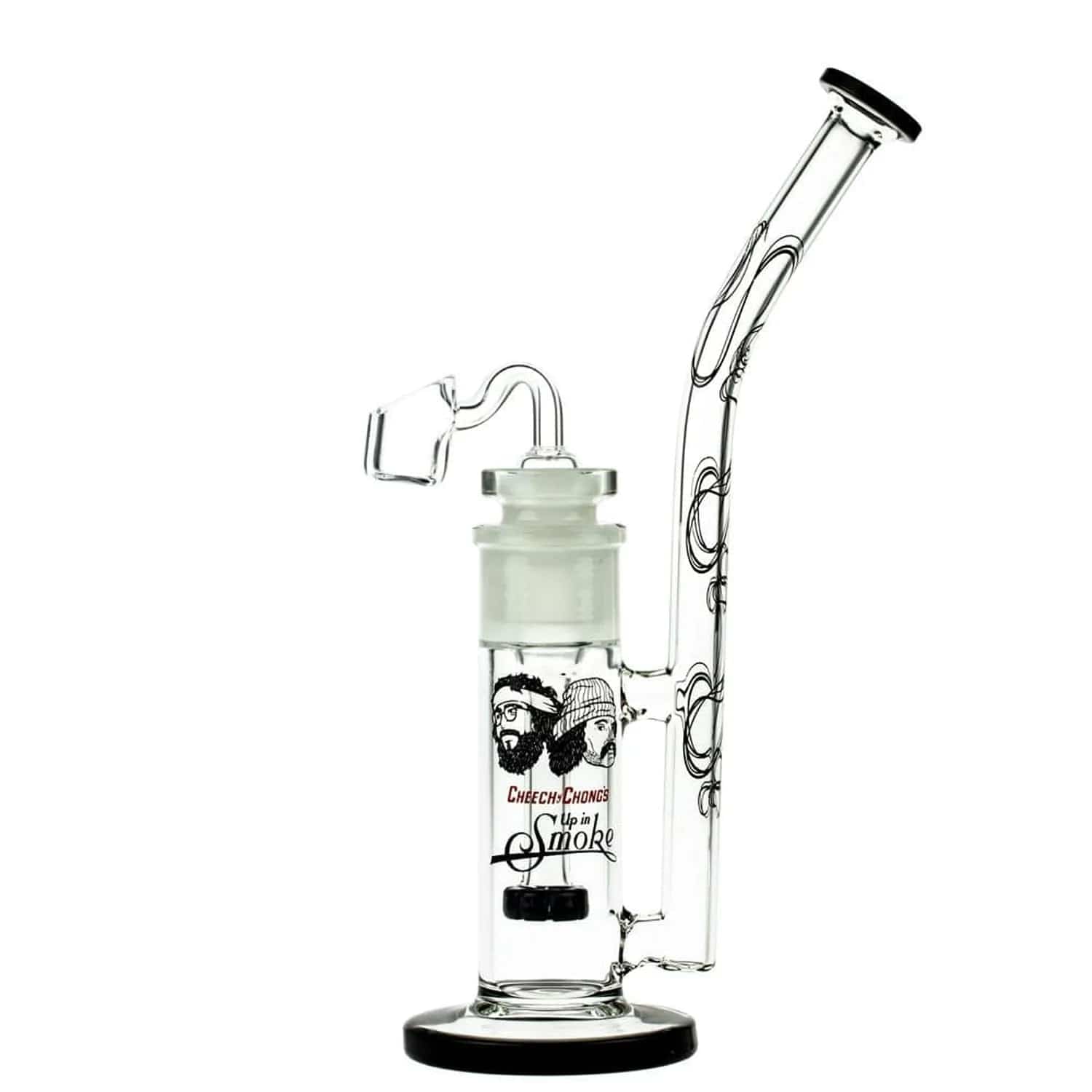 C&C Waterpipe w Dab Rig Tied Stick w/D.S and Quartz-Black - Image 2