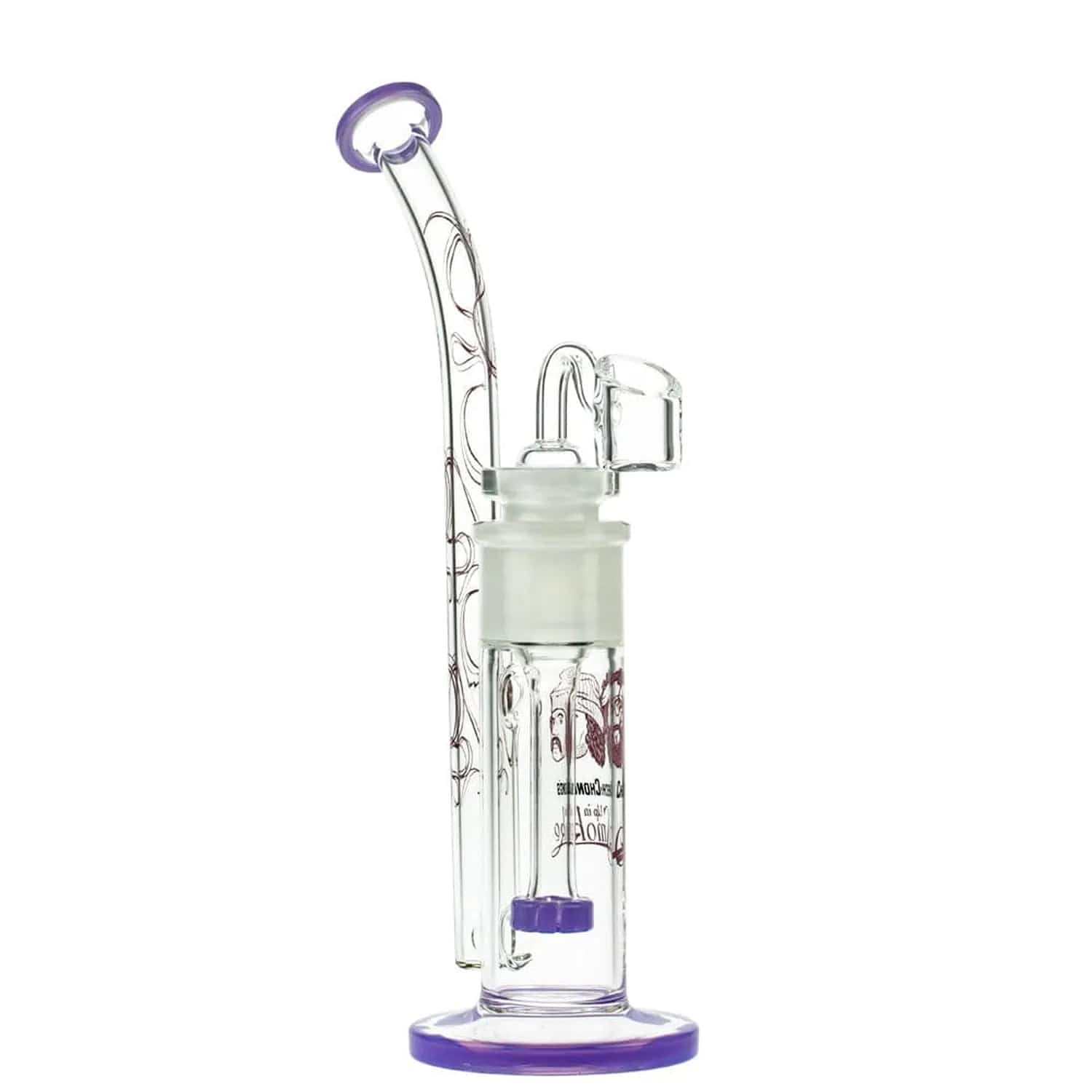 C&C Waterpipe w Dab Rig Tied Stick w/D.S andQuart-Milky Purple - Image 7