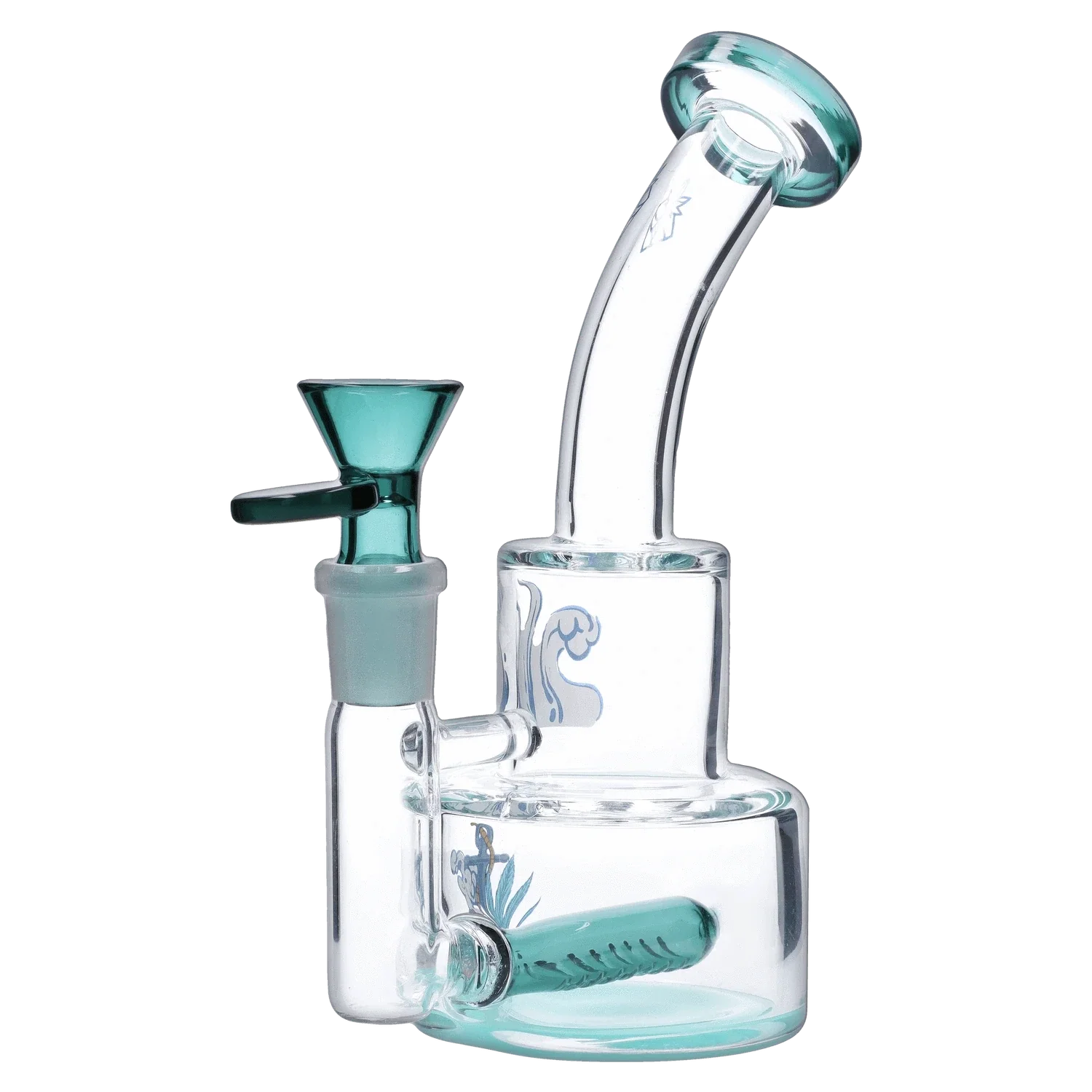 Cabana Cannabis Co. Ahoy Dual-Use Water Pipe Teal - 6in - Image 3