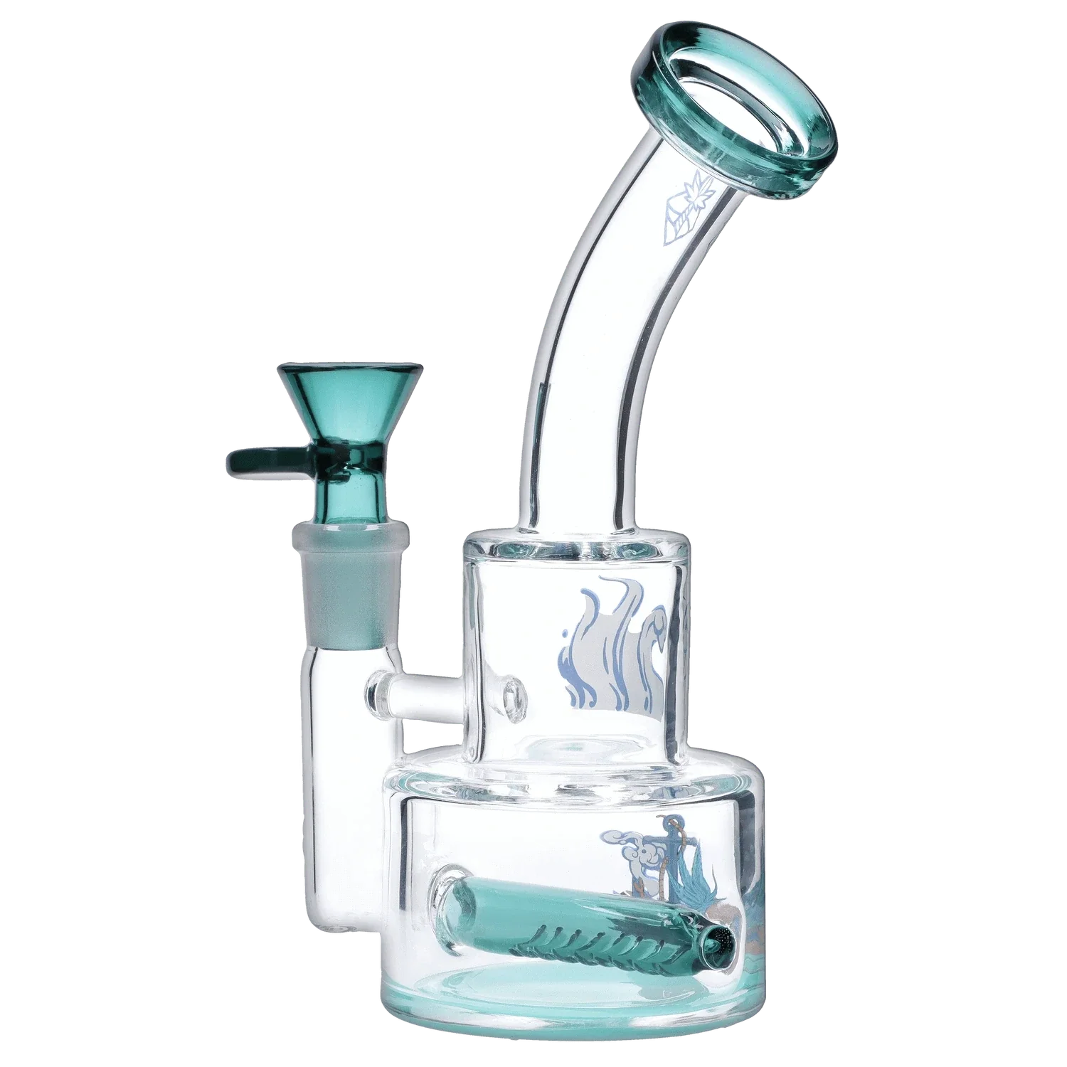 Cabana Cannabis Co. Ahoy Dual-Use Water Pipe Teal - 6in - Image 5