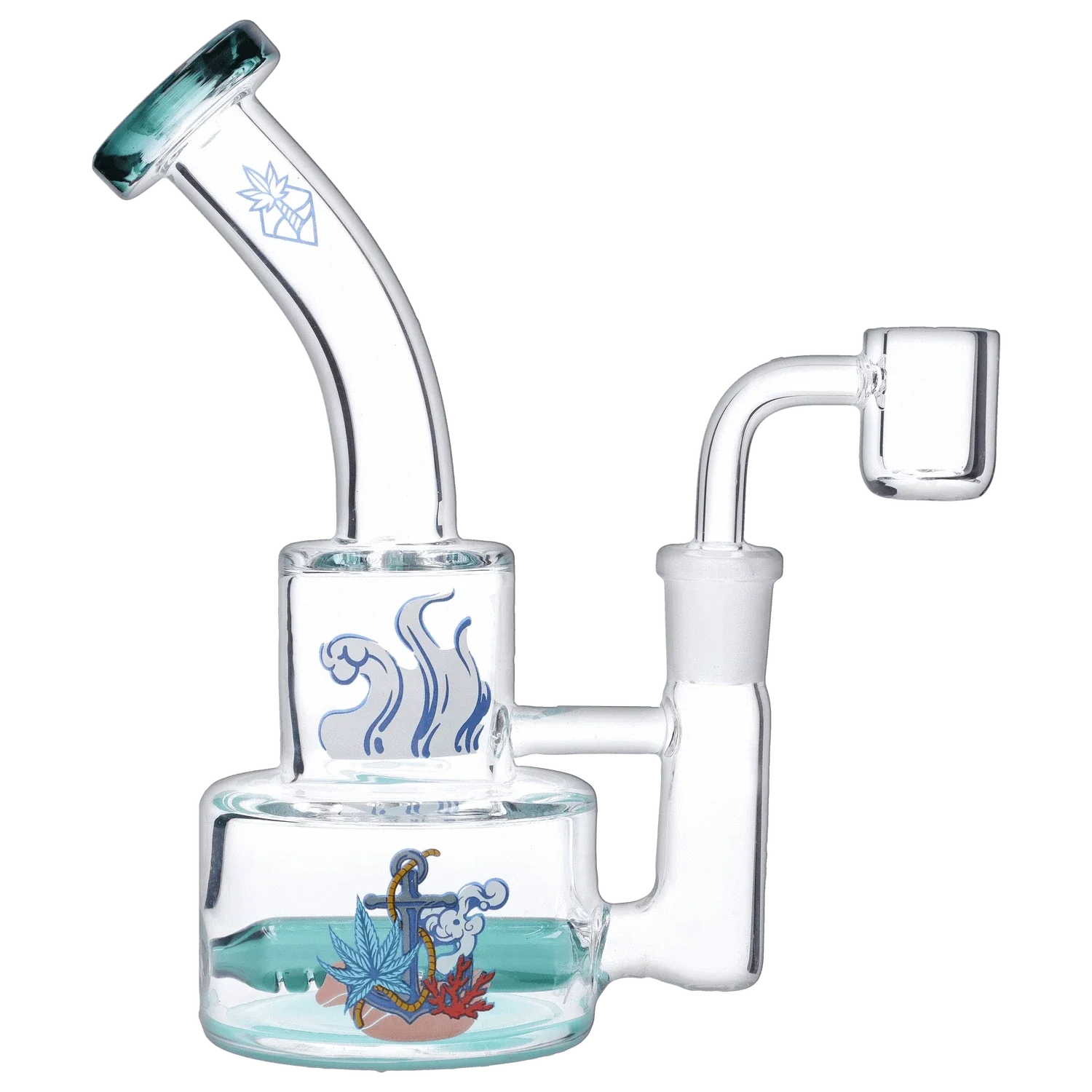 Cabana Cannabis Co. Ahoy Dual-Use Water Pipe Teal - 6in - Image 7