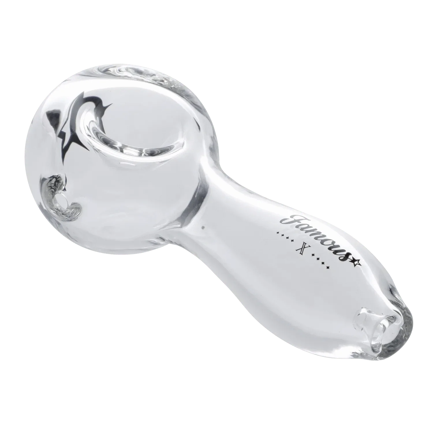 Famous X Spoon Pipe - Clear - 4in. - Image 3