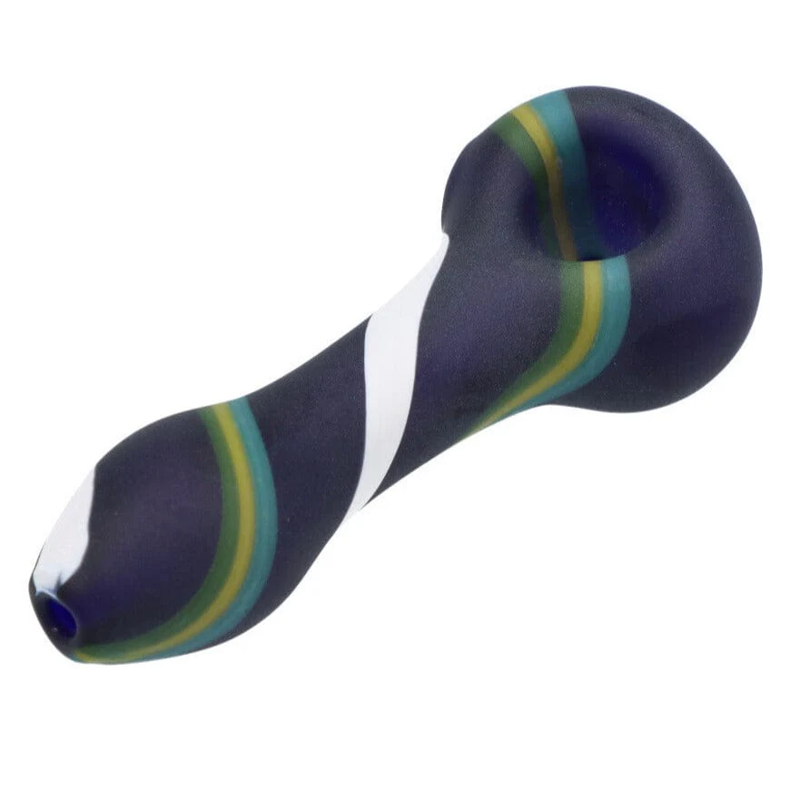 Valiant Peak-A-Boo Glass Pipe-Yellow Strip - 4.5in. - Image 3