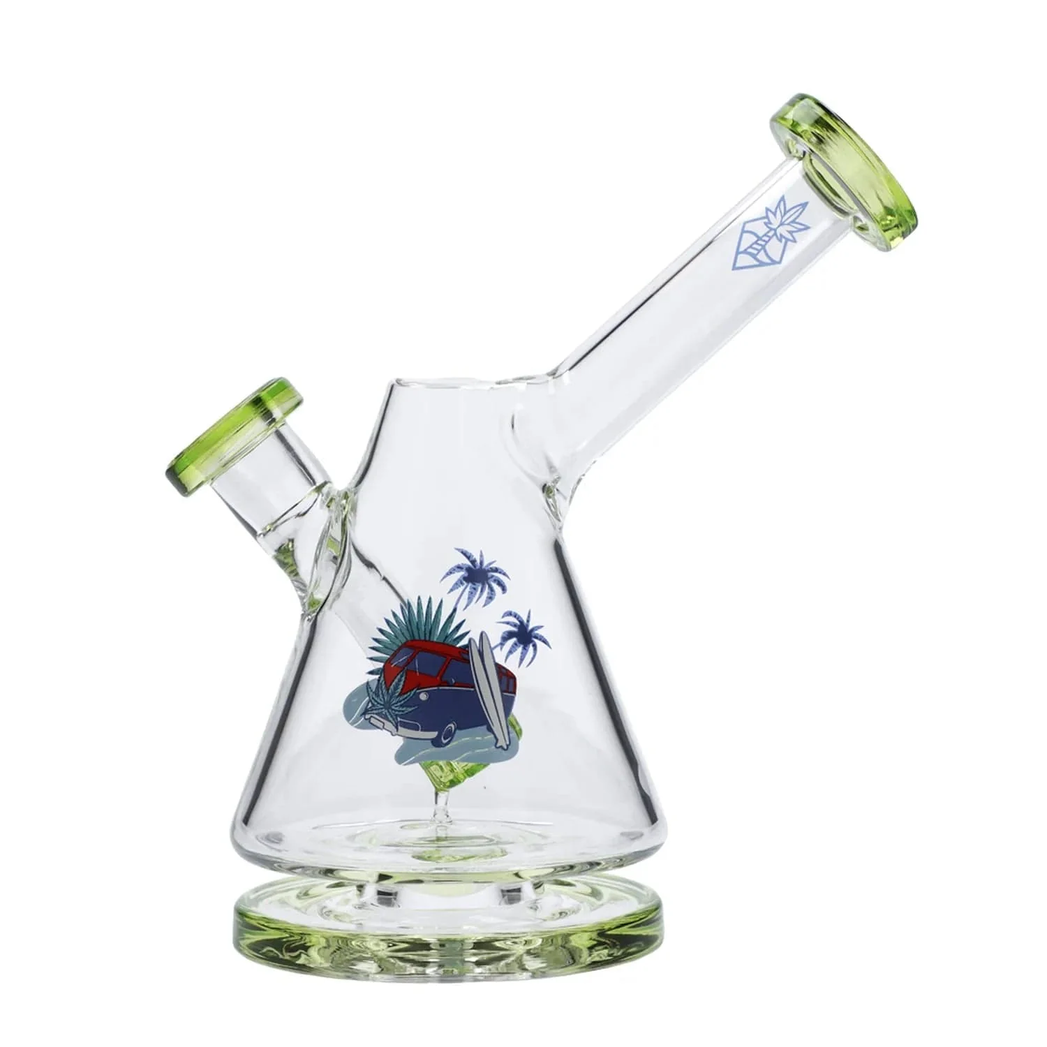 Cabana Cannabis Co. Reef Water Pipe - Green - 7in. - Image 3