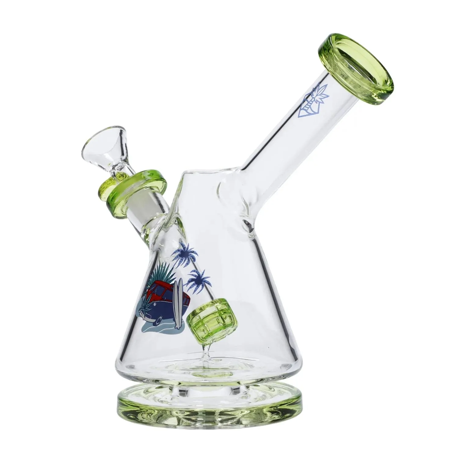 Cabana Cannabis Co. Reef Water Pipe - Green - 7in. - Image 4