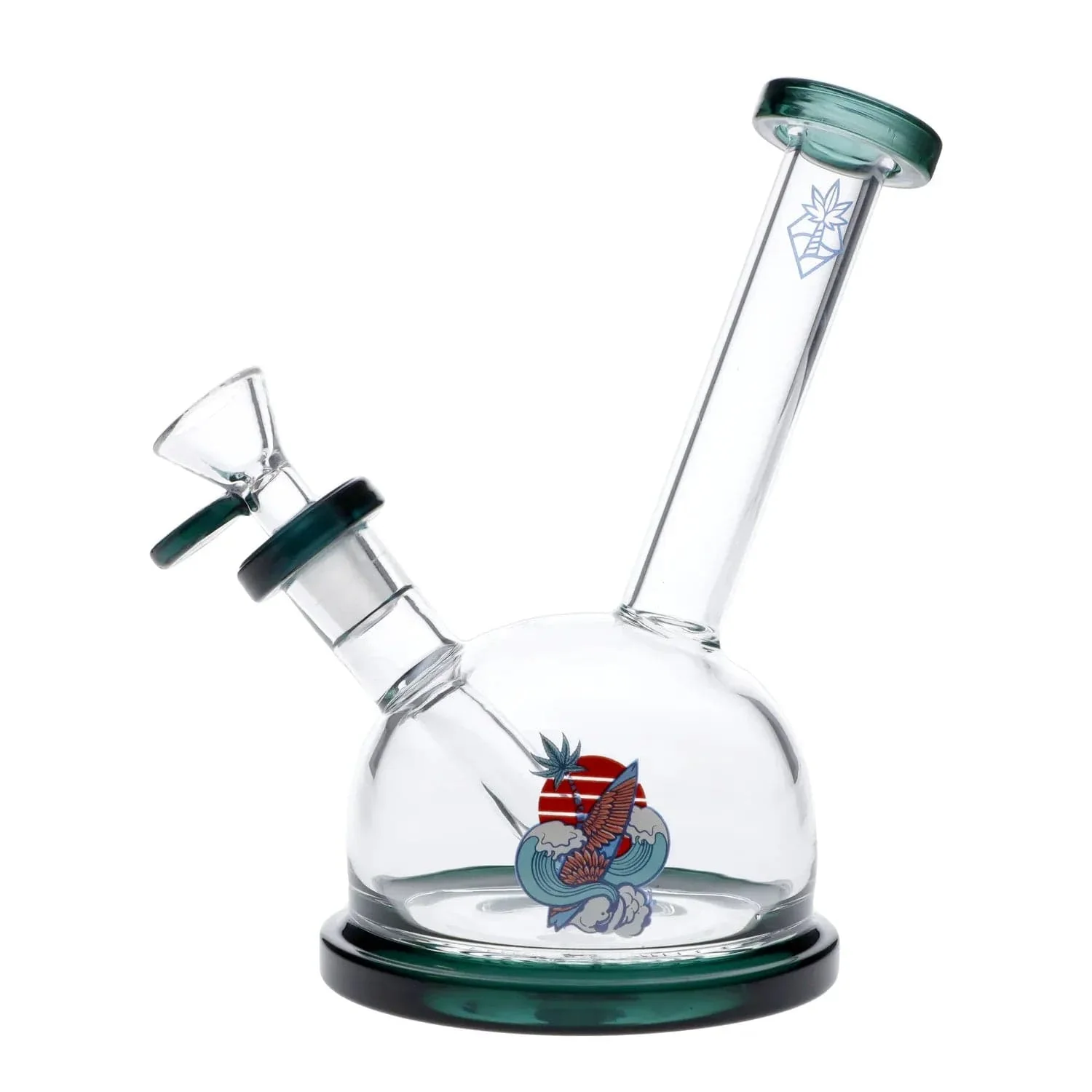 Cabana Cannabis Co. Shore Water Pipe - Teal - 7in. - Image 2