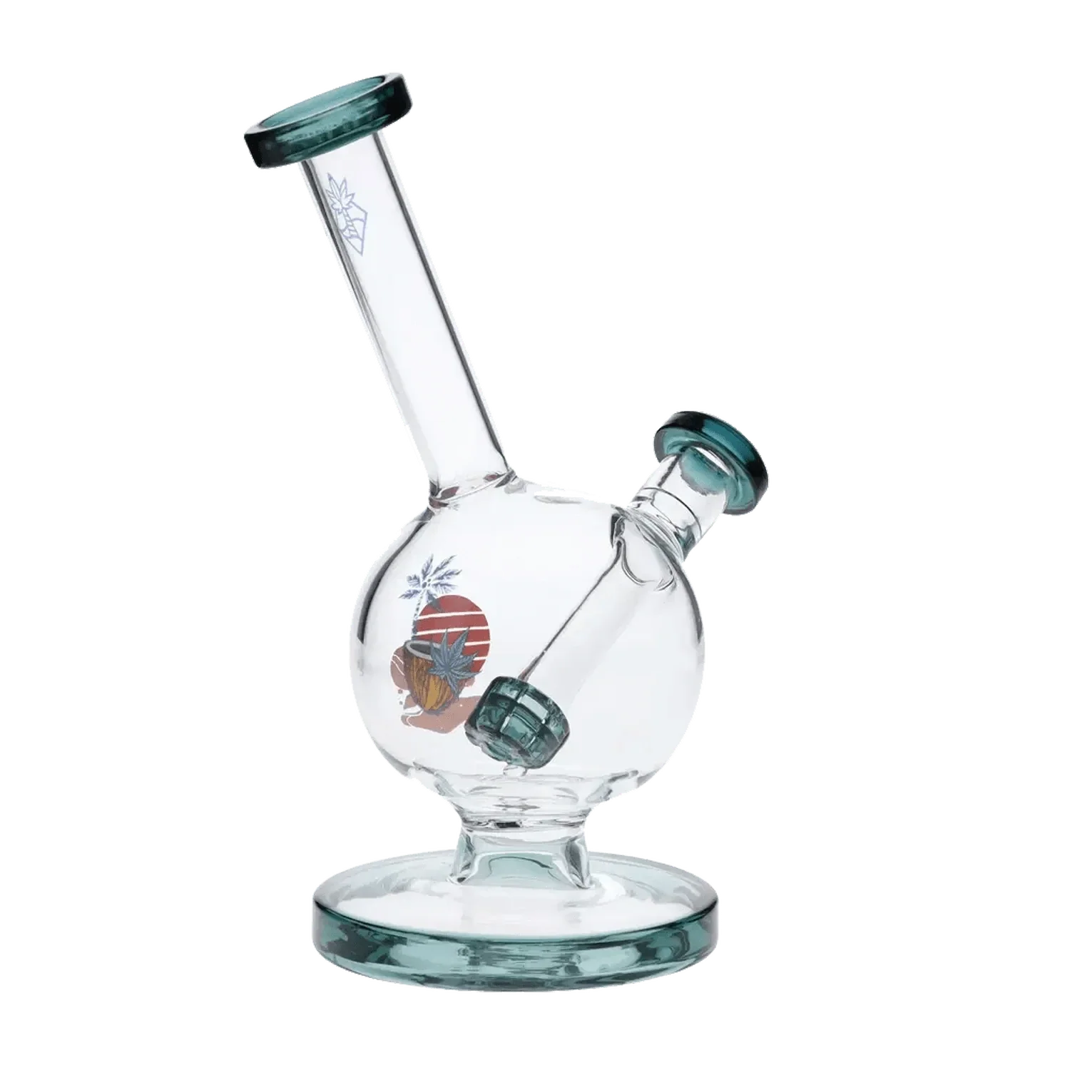 Cabana Cannabis Co. Surf Water Pipe - Teal - 7in. - Image 7