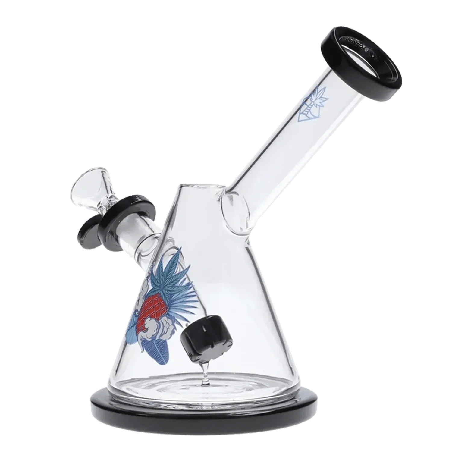 Cabana Cannabis Co. Waves Water Pipe - Black - 7in. - Image 2