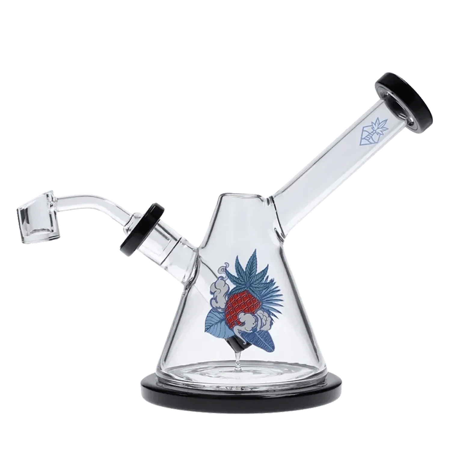 Cabana Cannabis Co. Waves Water Pipe - Black - 7in. - Image 3