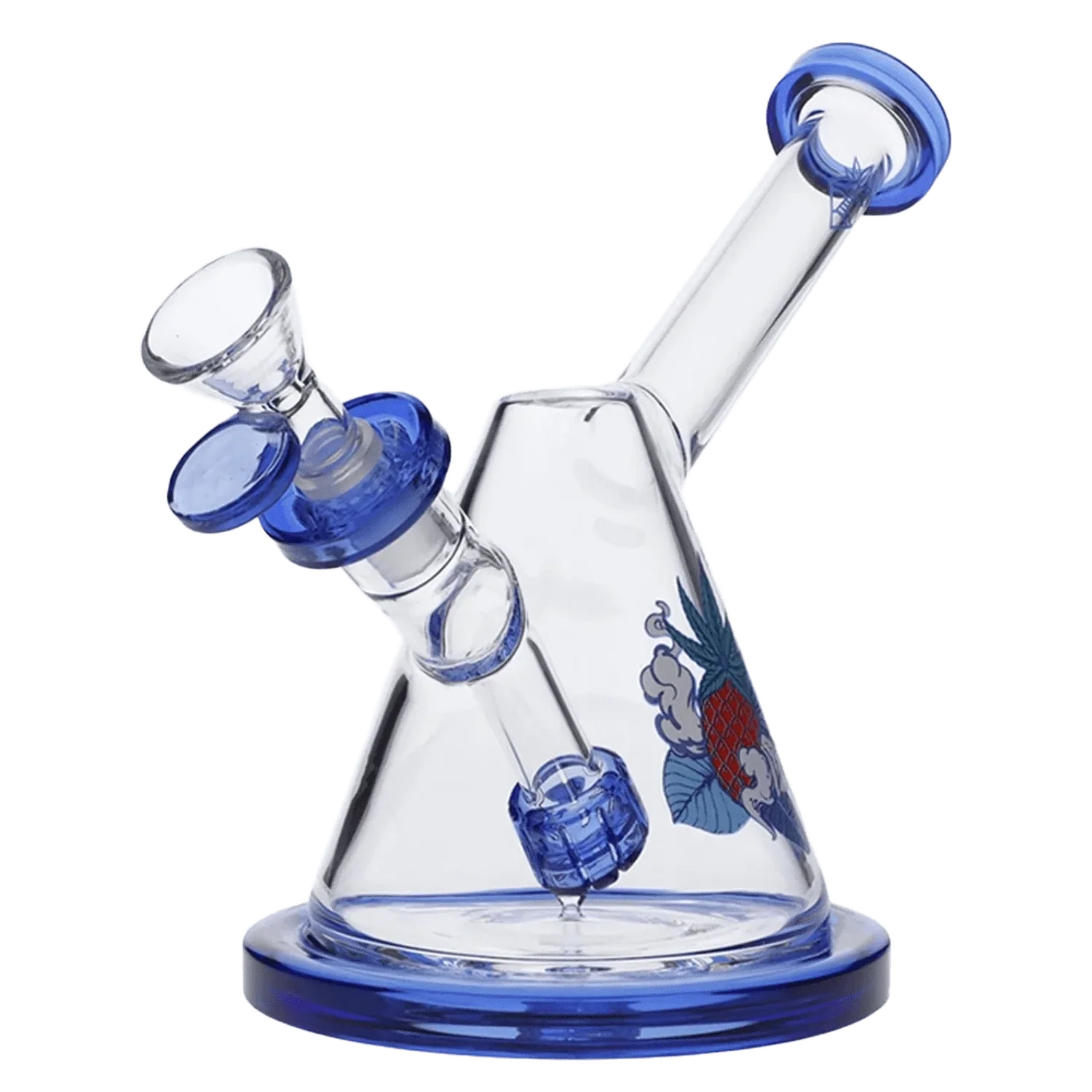 Cabana Cannabis Co. Waves Water Pipe - Blue - 7in. - Image 2