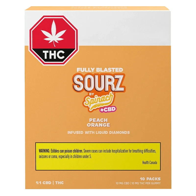 Fully Blasted Peach Orange 1:1 THC | CBD Gummies - Image 3