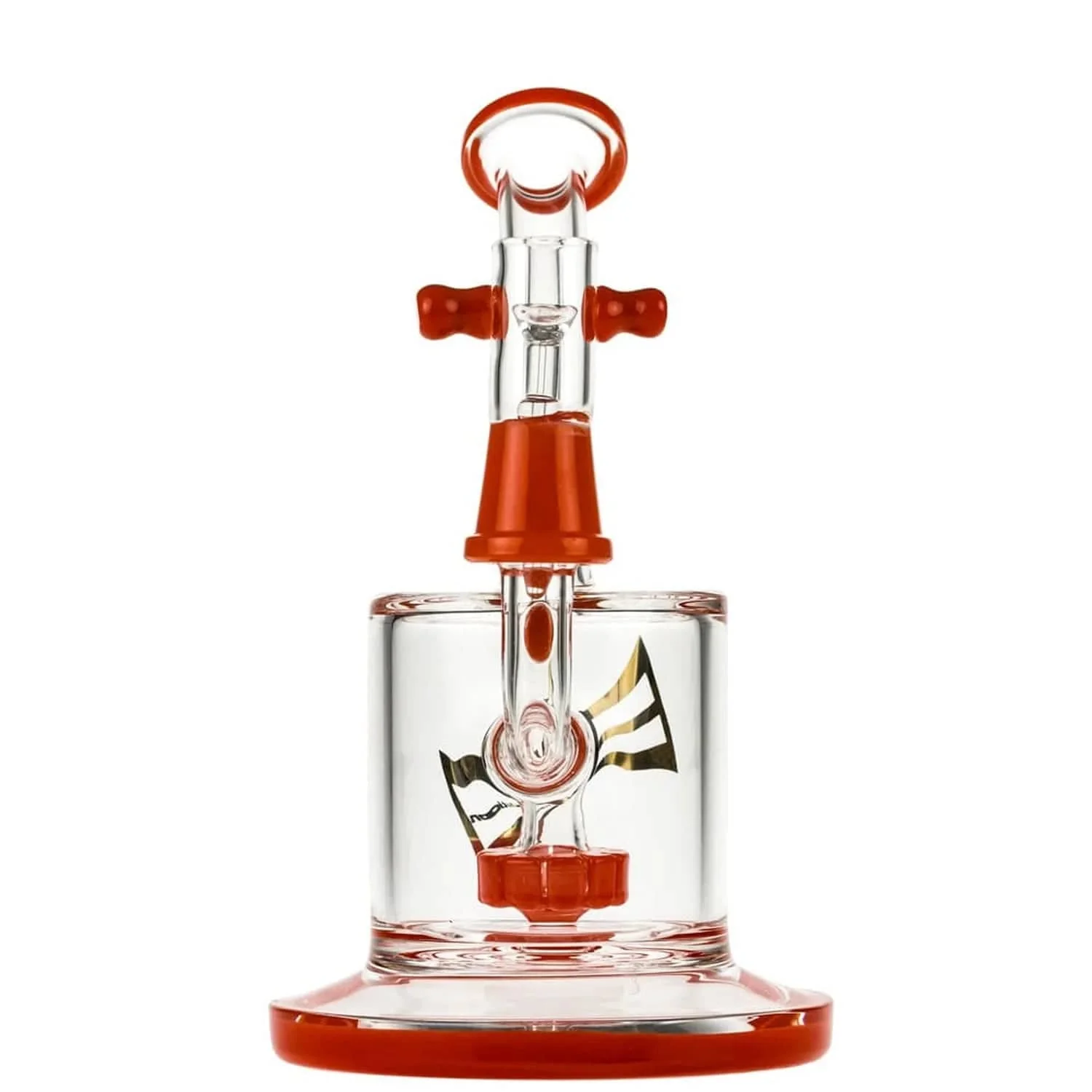Evolution Halo Dual Use Water Pipe w/ Dome Bowl & Banger - Red - 6.75in. - Image 6
