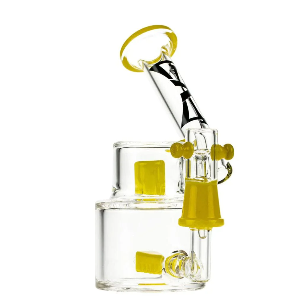 Evolution Morning Glory Dab Rig w/ Dome & Banger - Yellow - 6in.