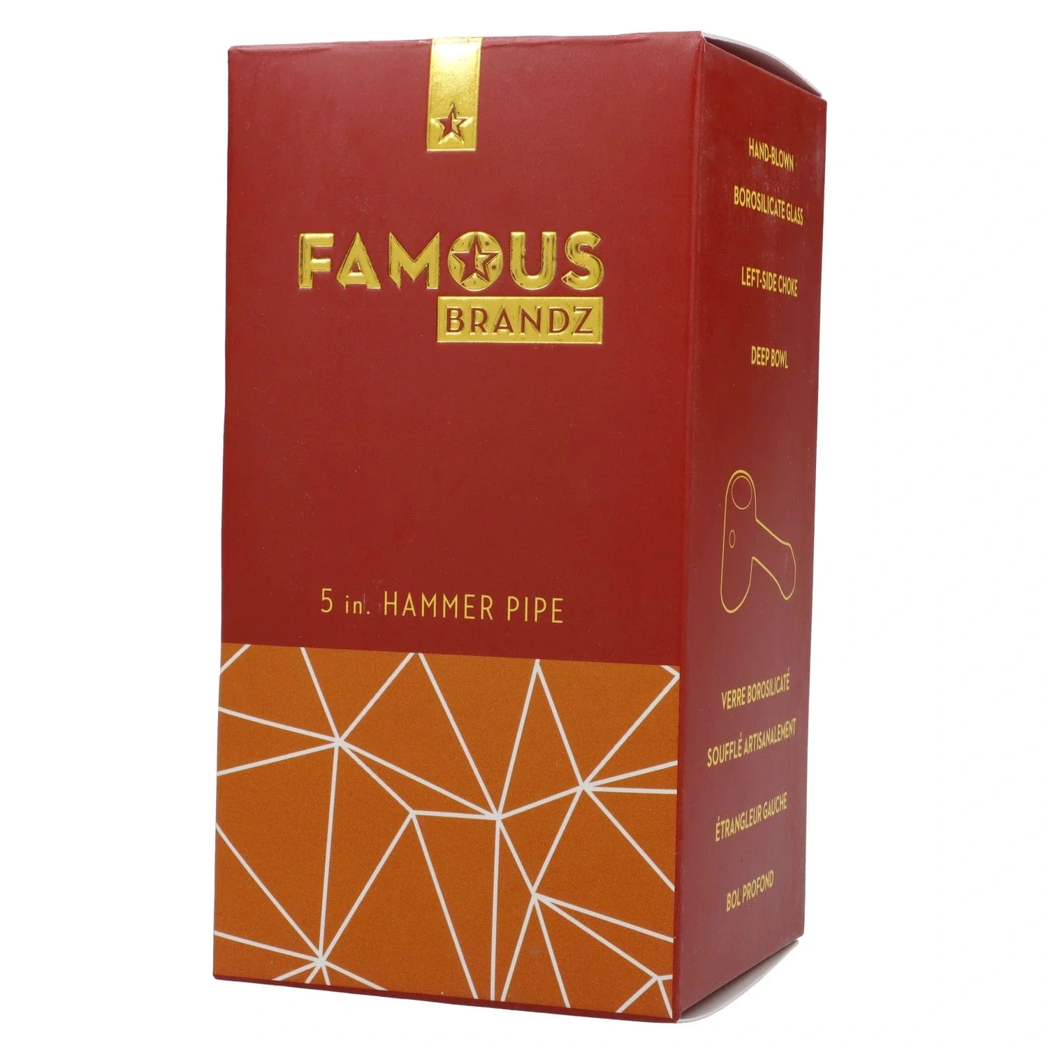Famous Design Space Hammer Pipe-Amber-5 in. - Image 10