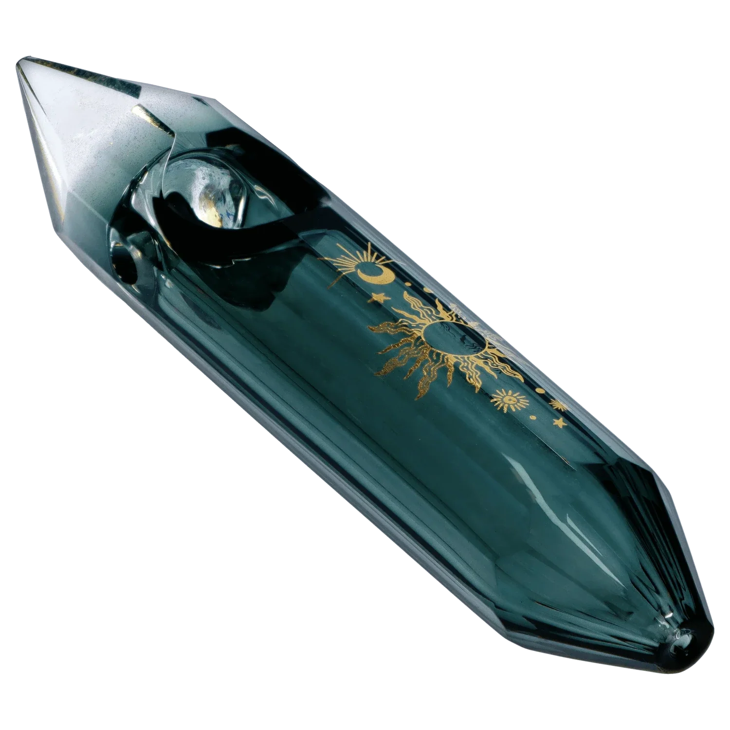 Famous Design Astral Power Crystal Hand Pipe - Black - 5in - Image 2