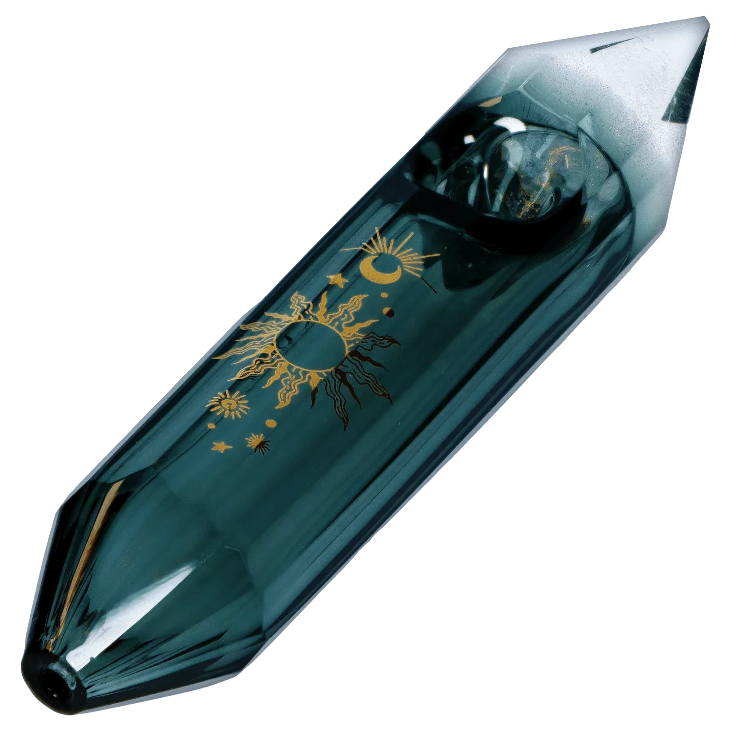Famous Design Astral Power Crystal Hand Pipe - Black - 5in - Image 4
