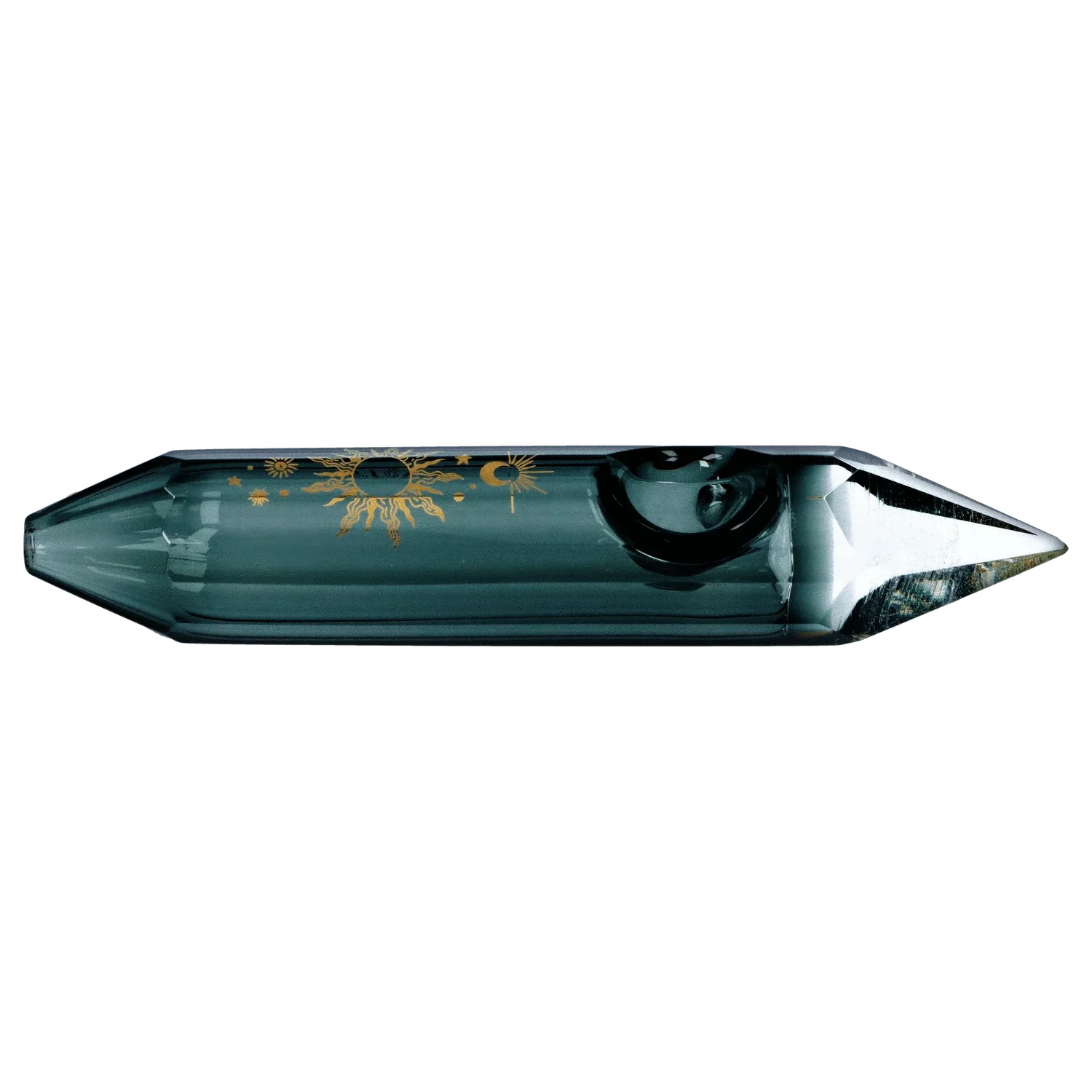 Famous Design Astral Power Crystal Hand Pipe - Black - 5in - Image 5