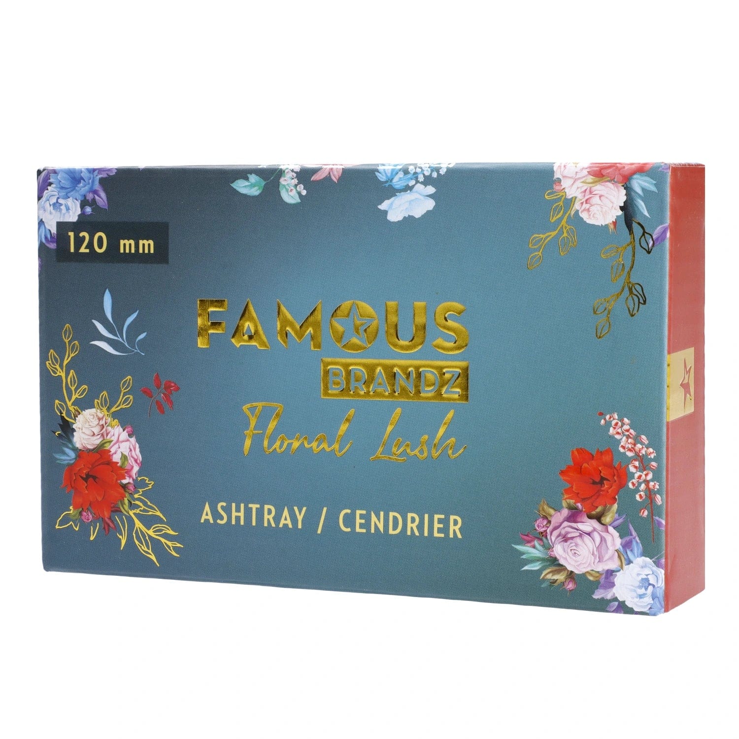 Famous Design Floral Lush Ashtray - Gold Accent - Image 6