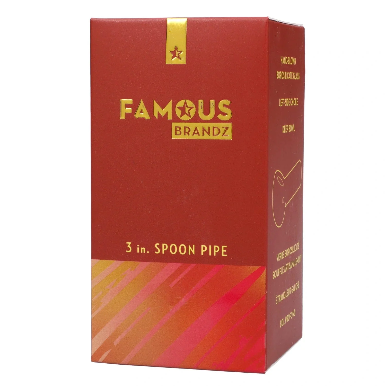 Famous Design Lava Fumed Spoon Pipe - Orange - 3in. - Image 10