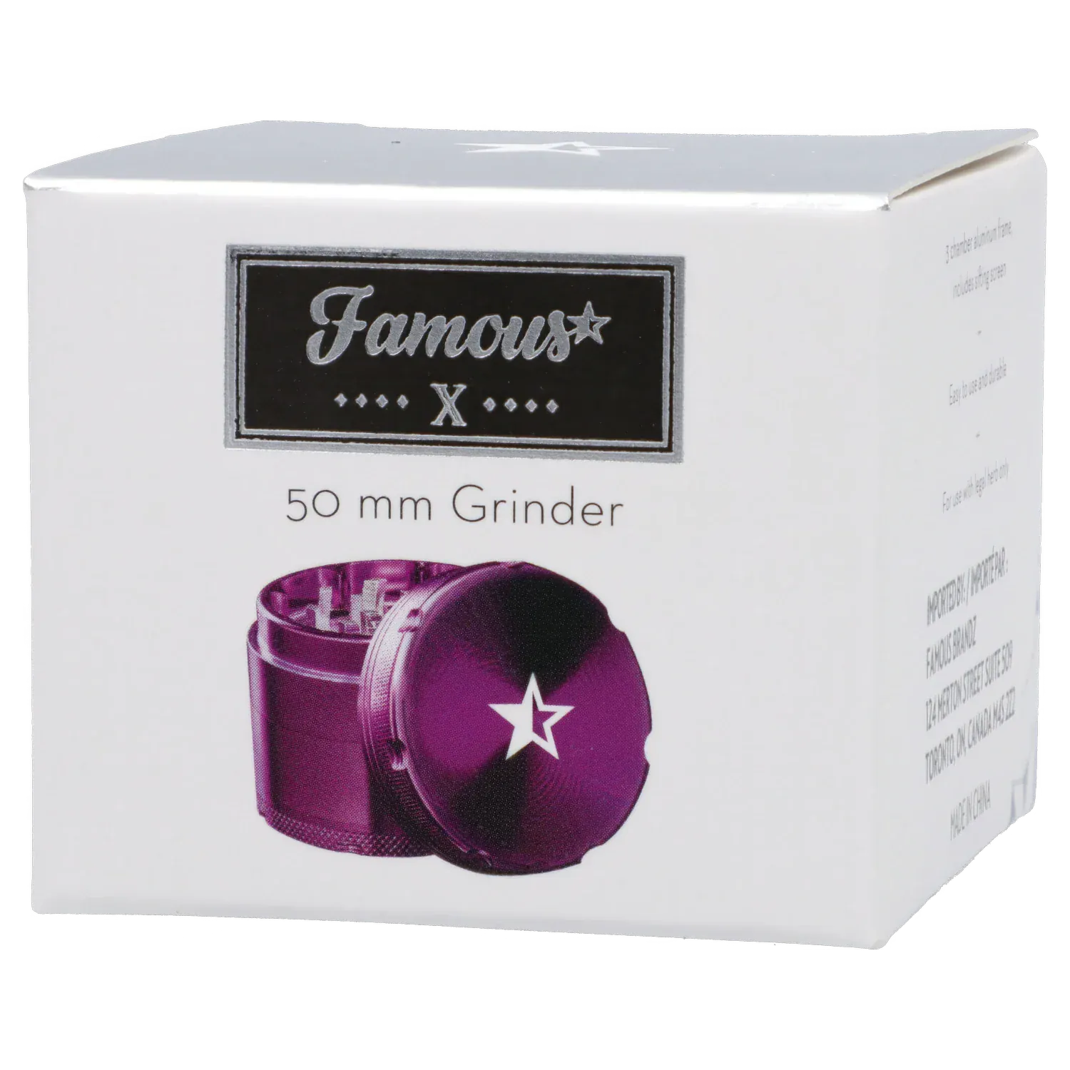 Famous X 4 pc Grinder -Purple - 50mm - Image 6