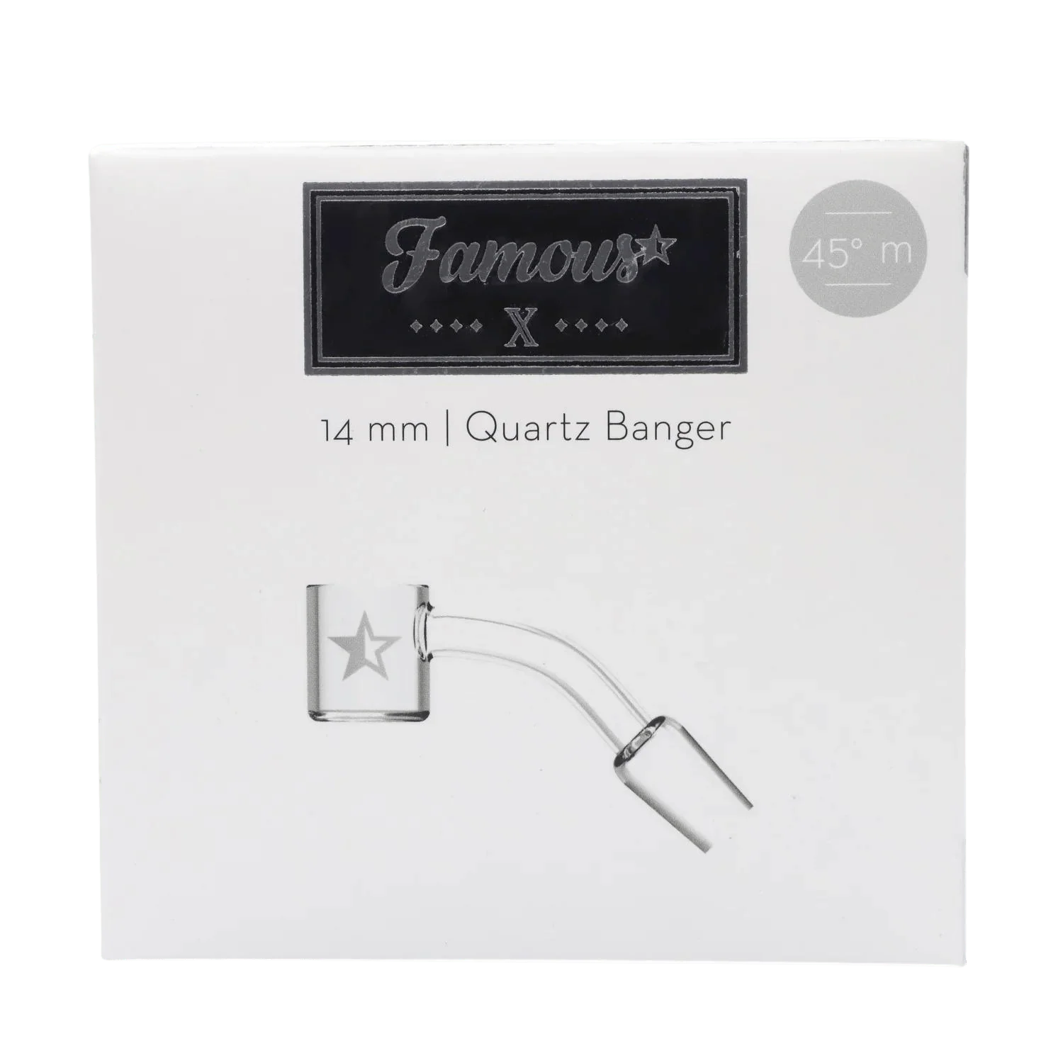 Famous X - 45 Degree Banger - Clear - Male 14mm - Image 3