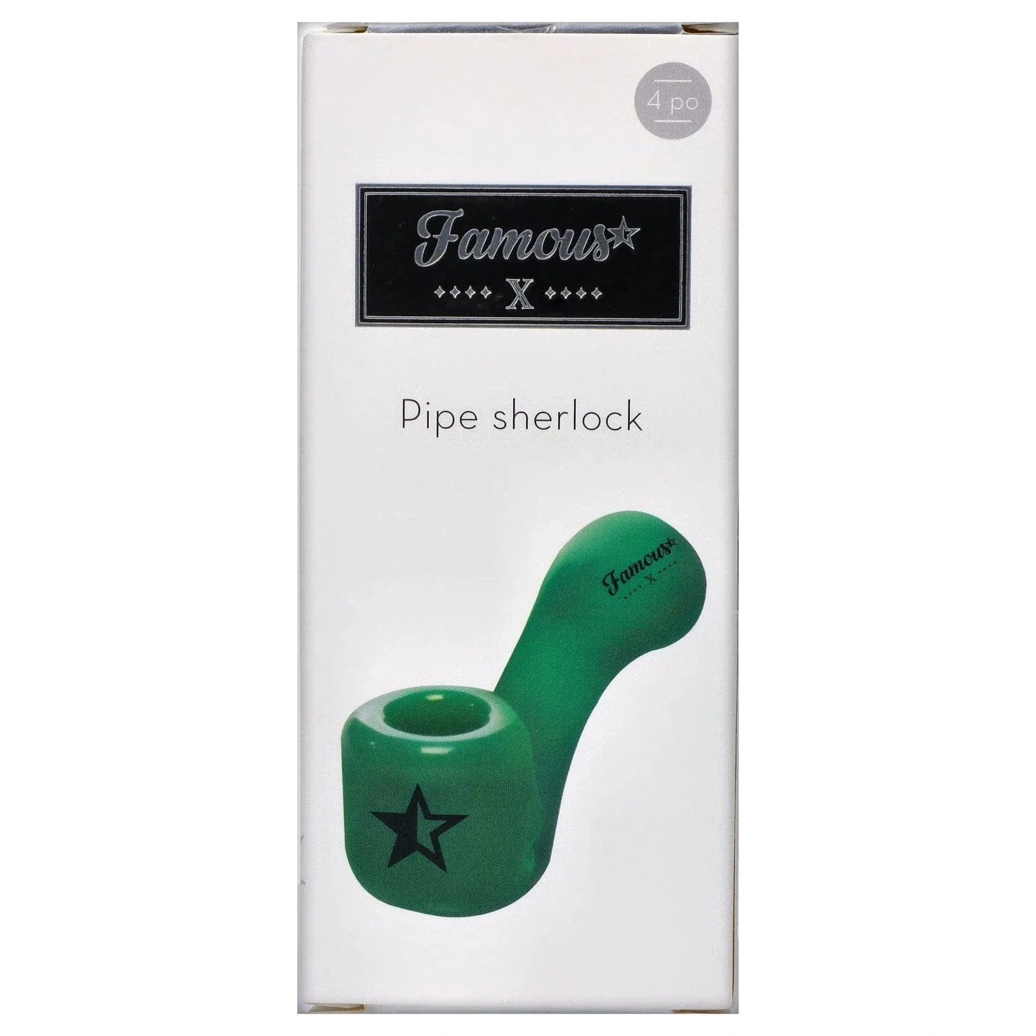 Famous X Sherlock Pipe - Milky Jade - 4in. - Image 10
