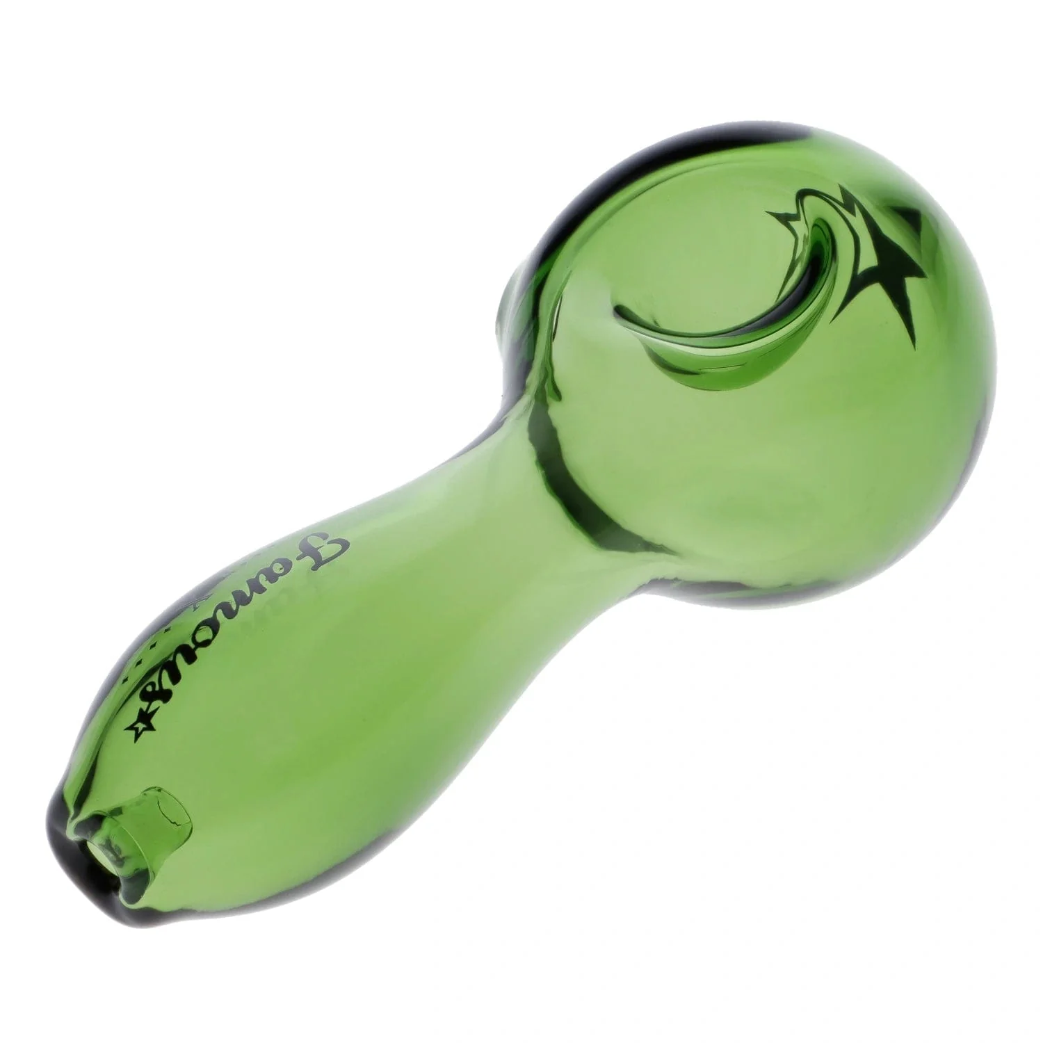 Famous X - Spoon Pipe - Green - 4in. - Image 6