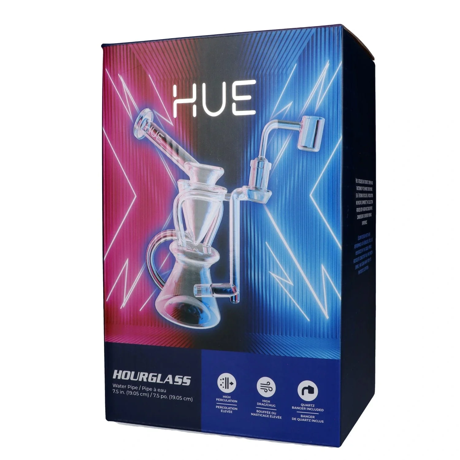 Hue Hourglass Dab Rig Clear - 7.5" - Image 11