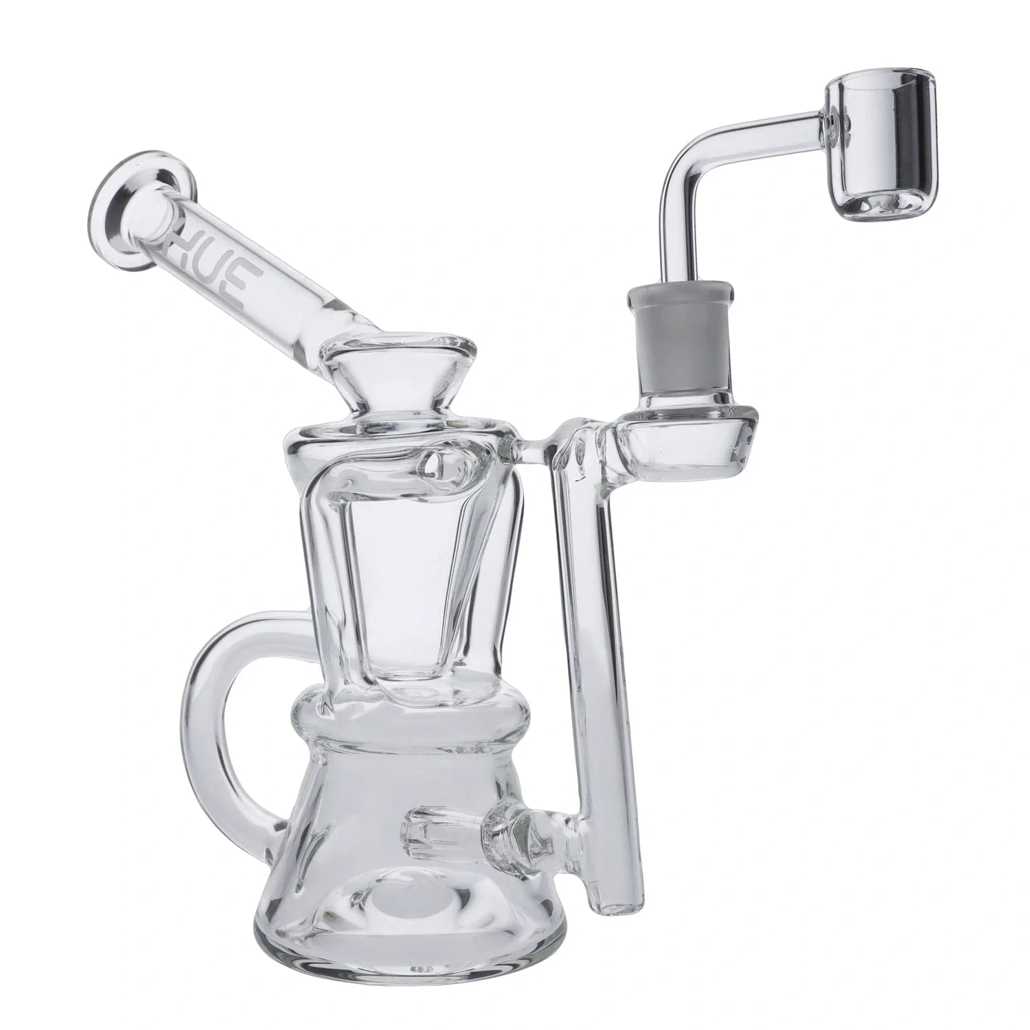 Hue Hourglass Dab Rig Clear - 7.5" - Image 8