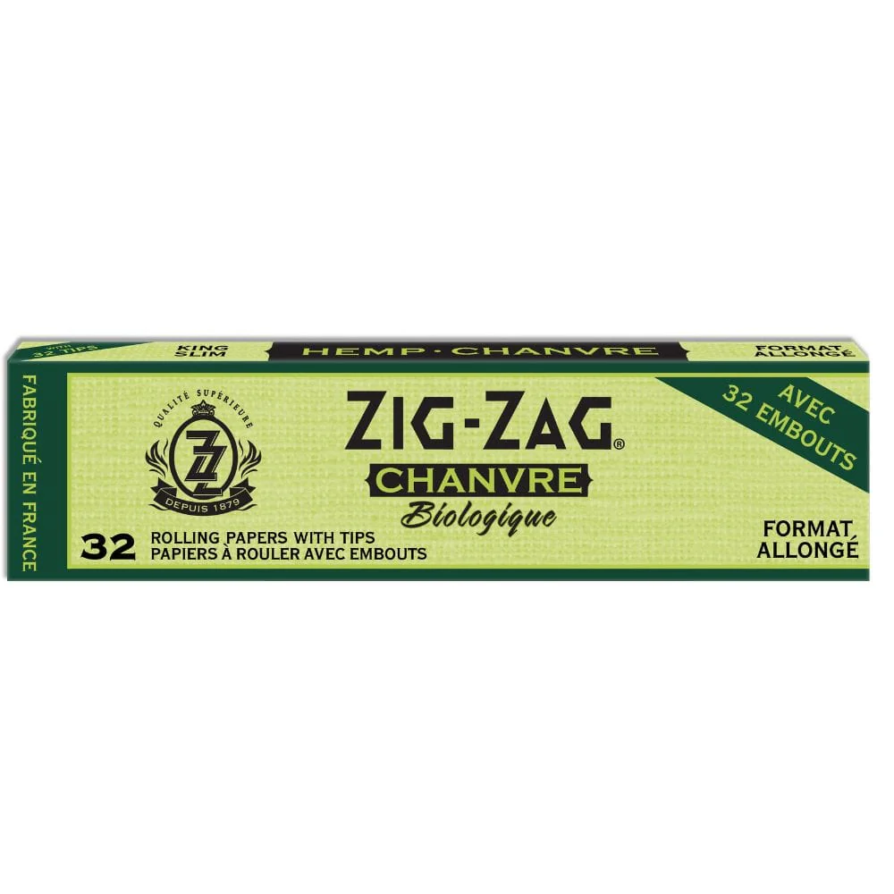 Zig Zag Hemp Rolling Papers w/ Unbleached Tips - King Size