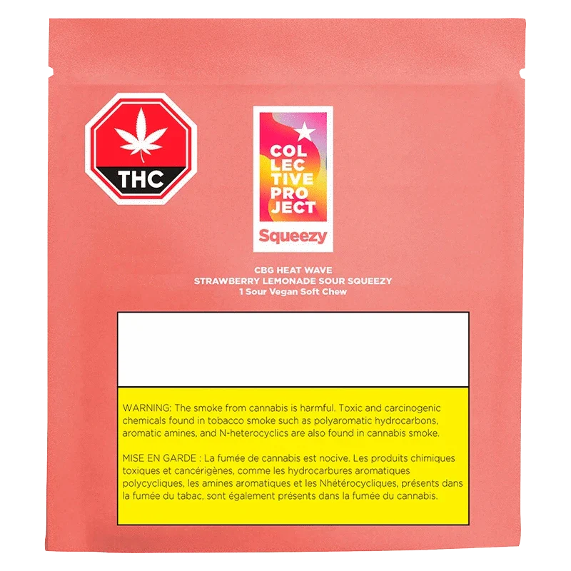 CBG Heat Wave (Strawberry Lemonade) Sour Squeezy Gummies - Image 3