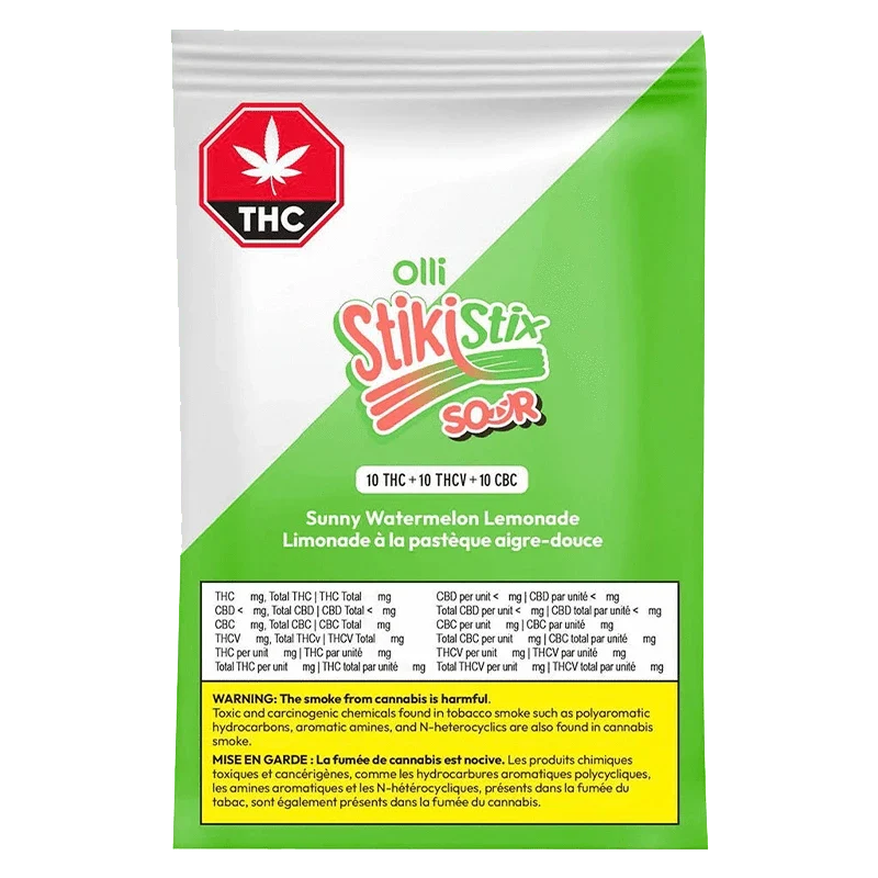 1:1:1 Sour Sunny Watermelon Lemonade THCV/CBC/THC Gummies - Image 3