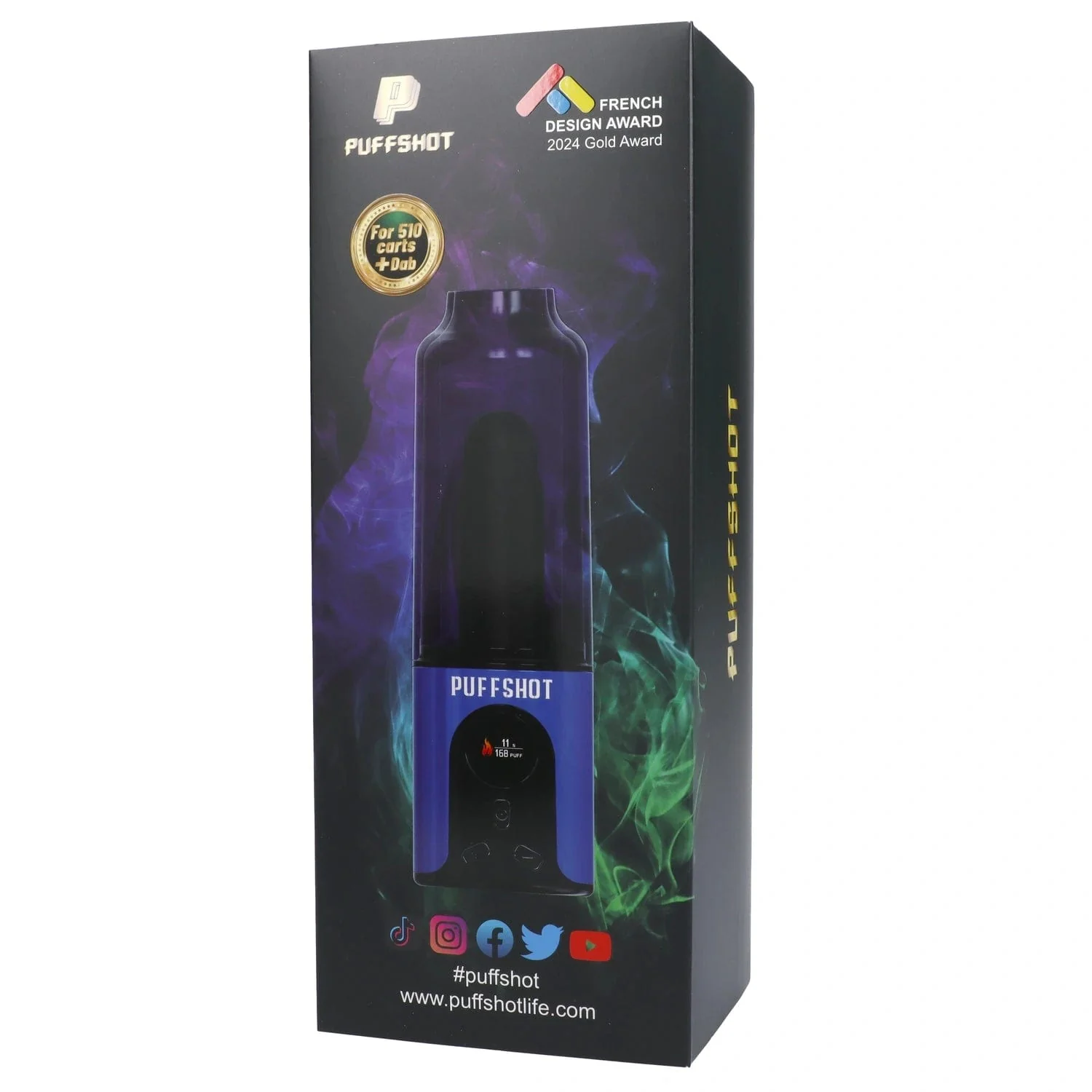 Puffshot Portable 510 Vape Cup Blue - Image 7