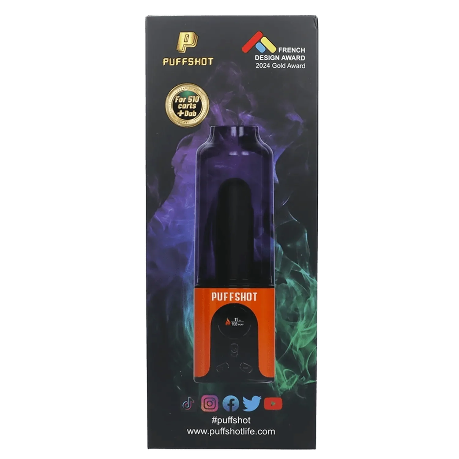 Puffshot Portable 510 Vape Cup Orange - Image 7