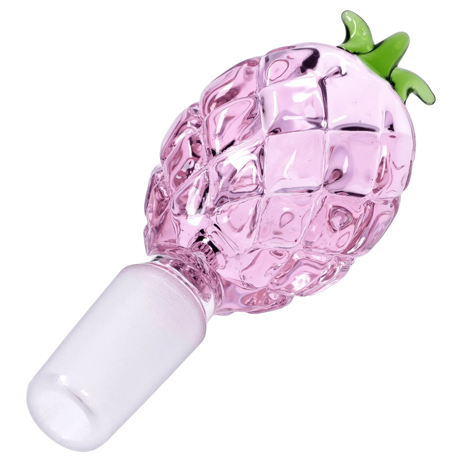 Valiant Pineapple Herb Bowl - Pink - Male 14mm - Image 3