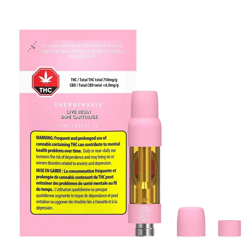 Pink Sherbs Live Resin Vape Cartridge
