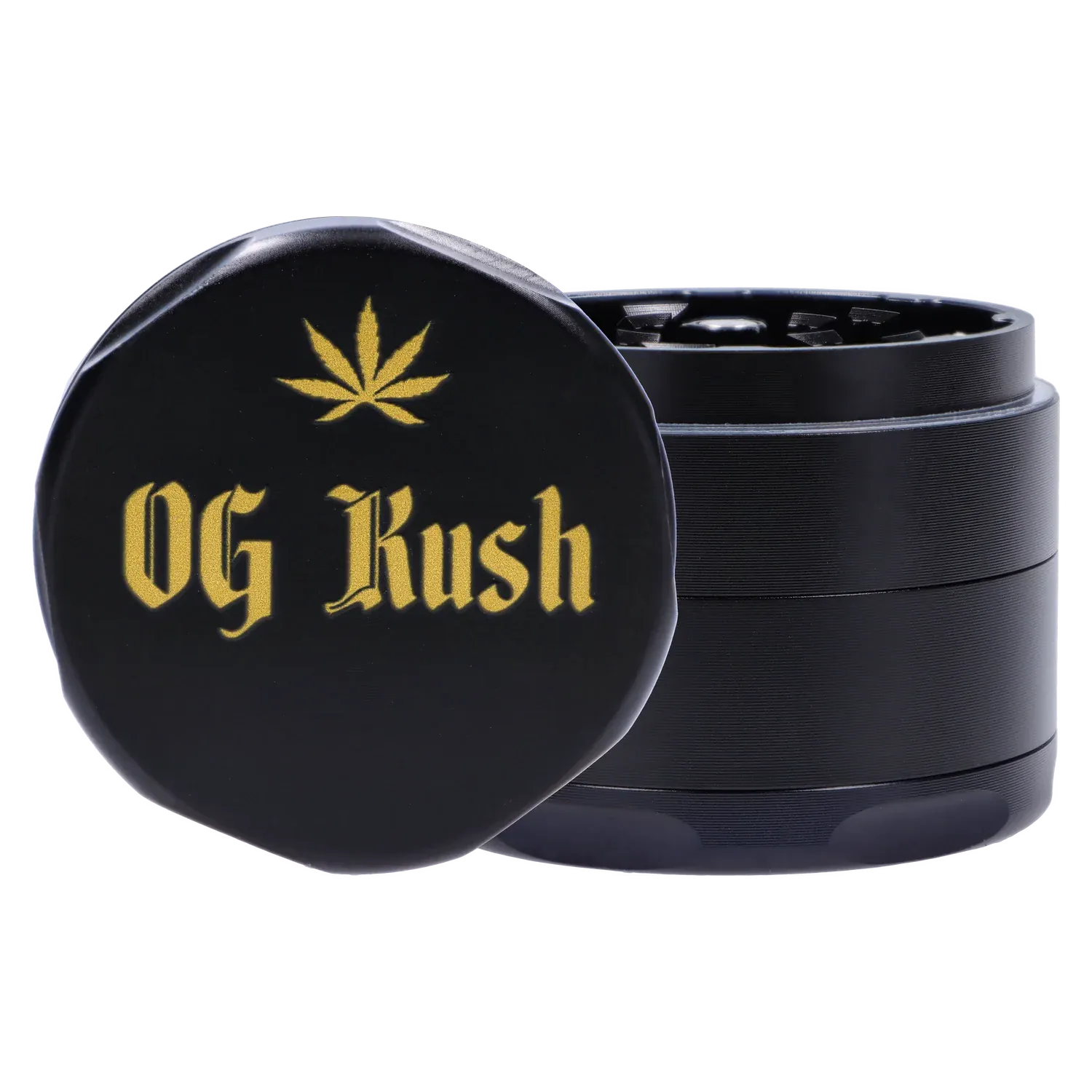 Puff Puff Pass Strains OG Kush Grinder-Black - Image 3