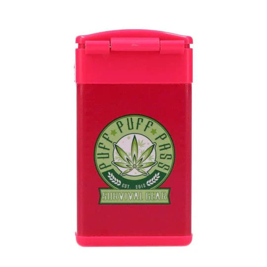Puff Puff Pass Survival Kit w/One Hitter Rolling Papers & Dab Tool - Pink - Image 6