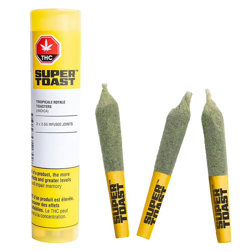 Tropicale Royale Toasters Kief Coated and Distillate Infused PR 5 x 0.5 g