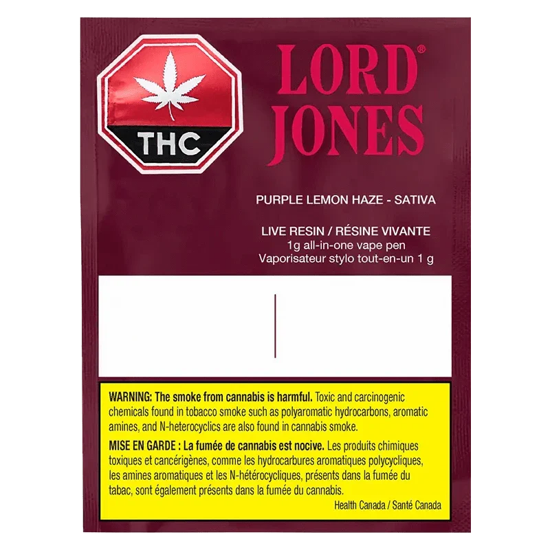 Purple Lemon Haze Live Resin AIO Disposable Vape - Image 3