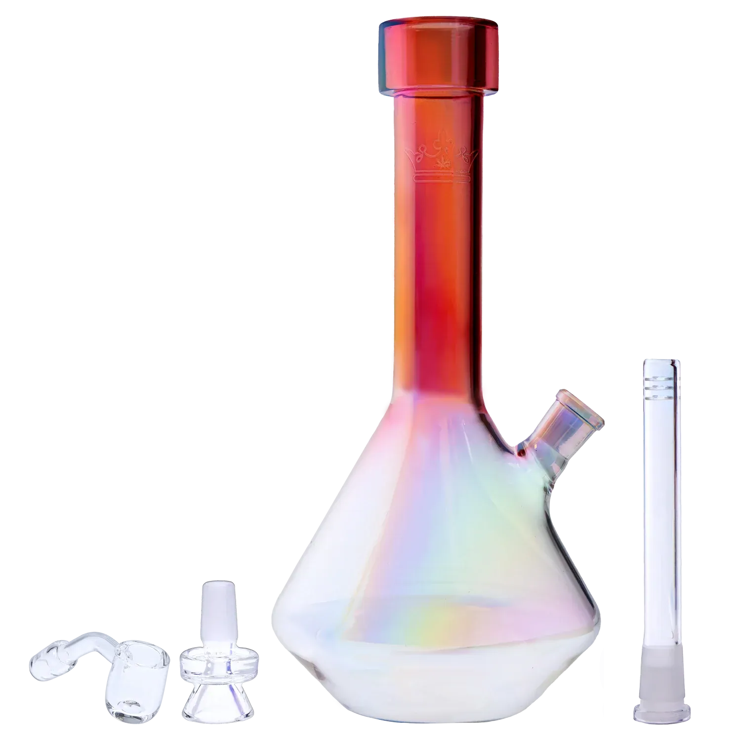 Queen of Bud Rose Quartz 12" Dual Use Waterpipe - Image 4