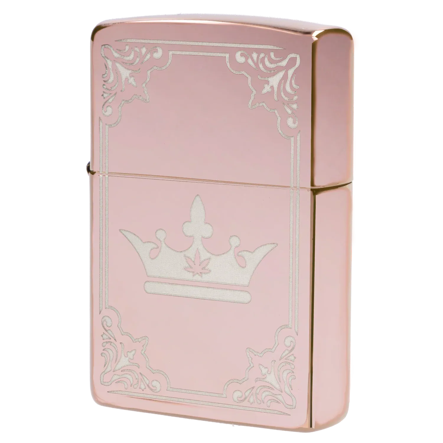 Queen of Bud Zippo Rose Quartz Filigree - Image 2