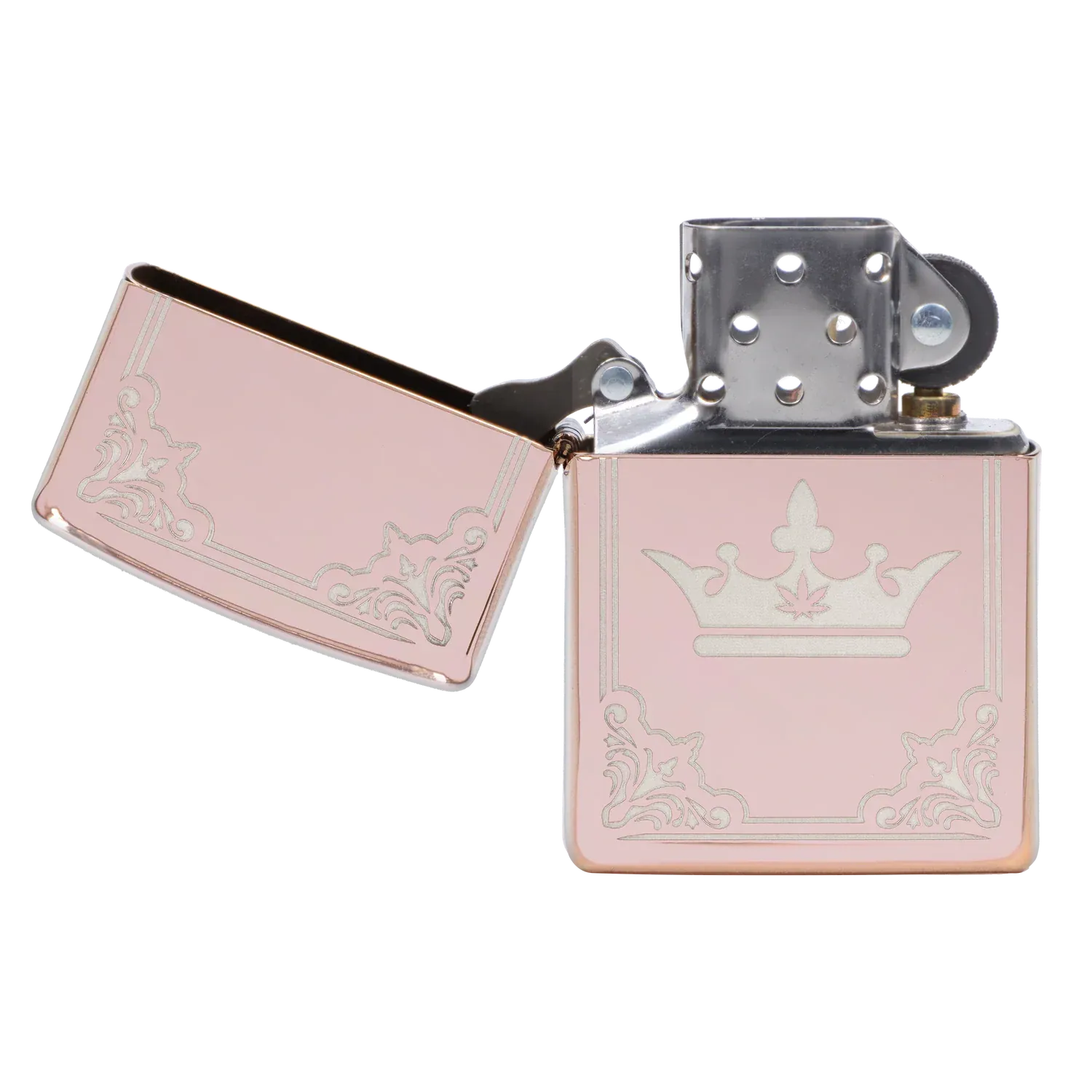 Queen of Bud Zippo Rose Quartz Filigree - Image 3