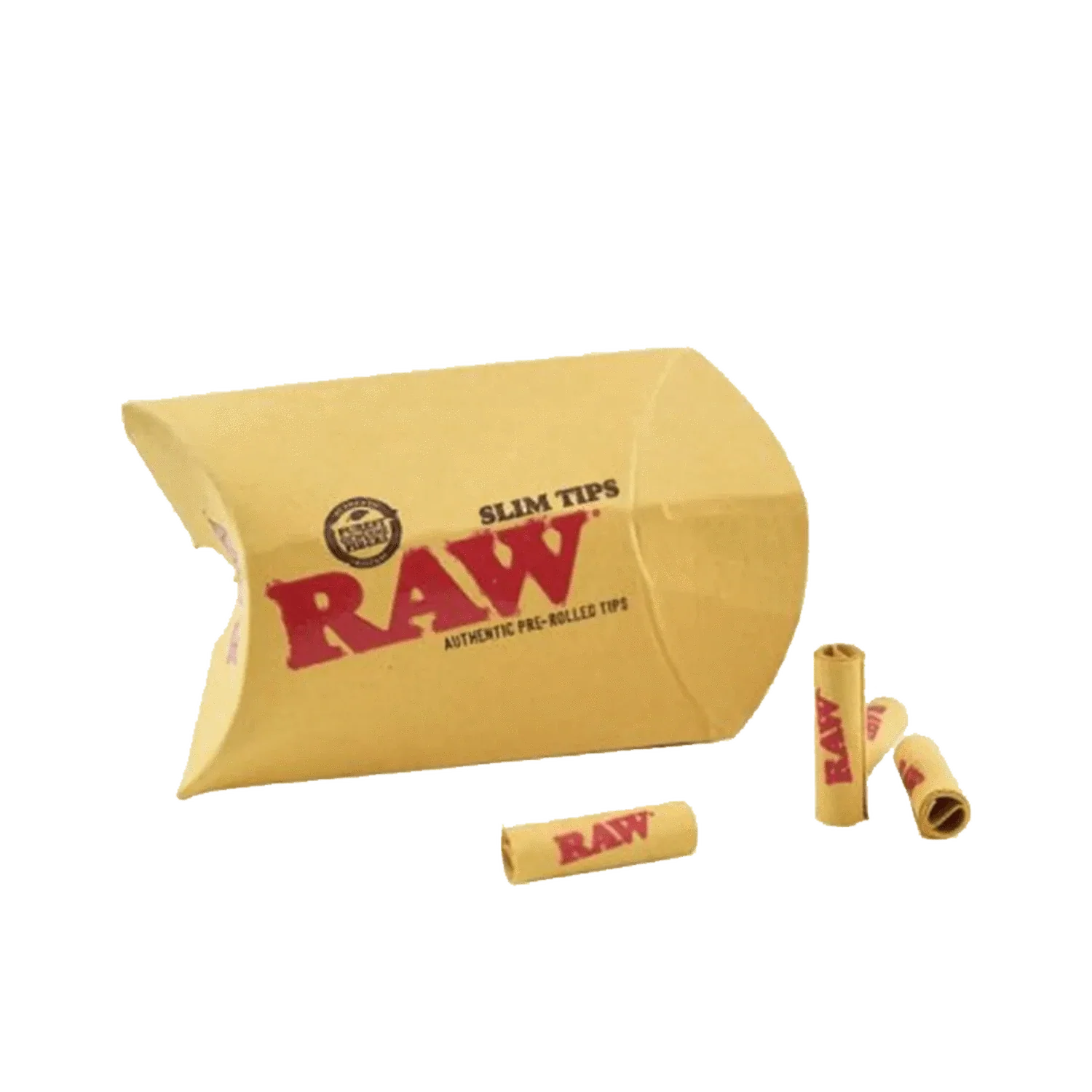 Raw Pre-Rolled Unbleached Slim Tip - 18mm x 5mm - 21pk
