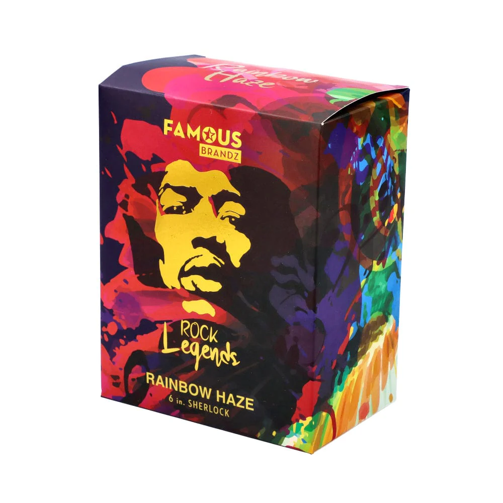 Rocklegenden Jimi Rainbow Haze Sherlock-Pfeife - Schwarz - 6 Zoll. - Image 6